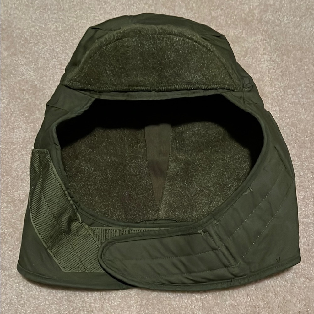 Olive Green Cap Hat Cold Weather Hooded Helmet Liner